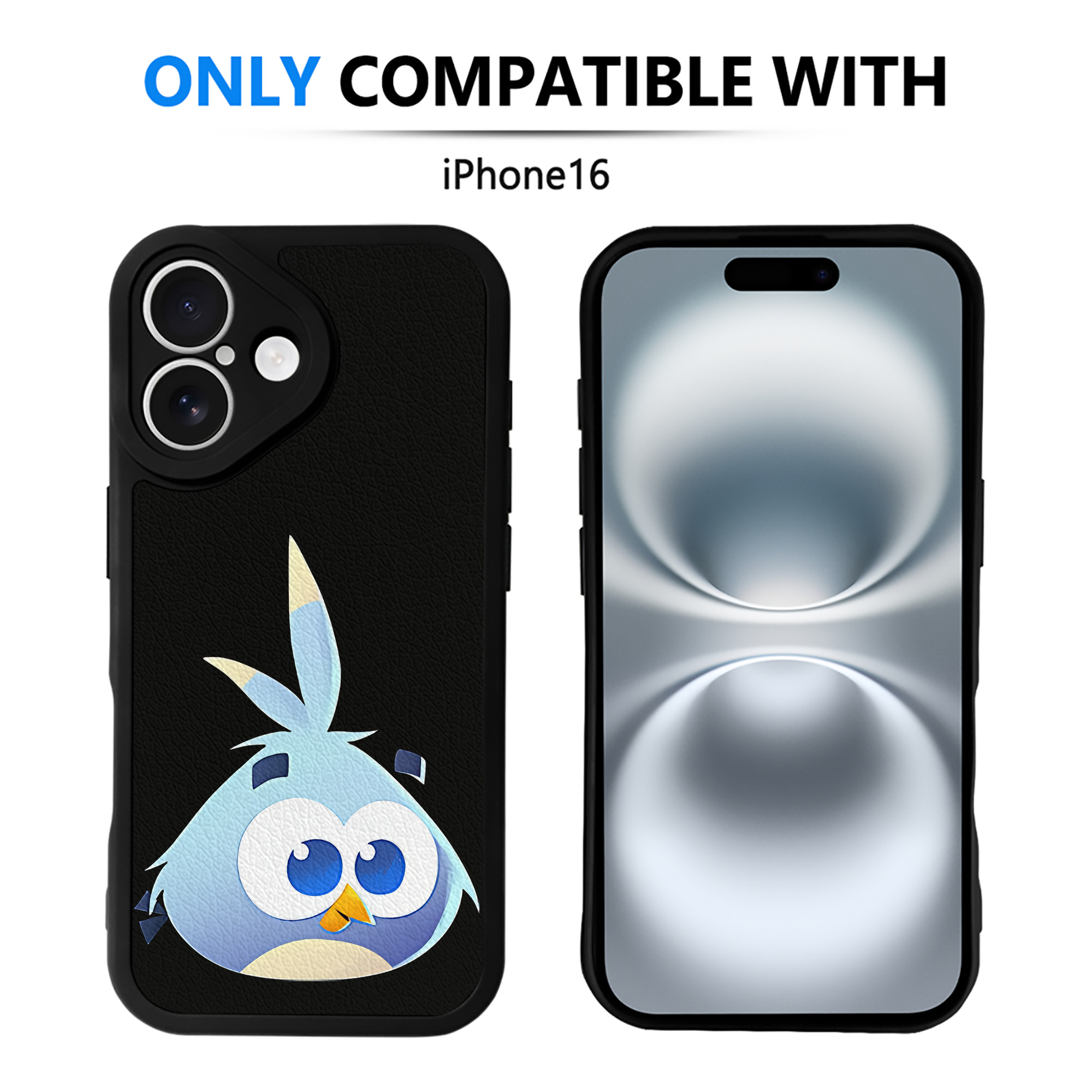 （画像用） Angry Birds アングリーバード 【iPhone 16シリーズ対応】シリコンスマホケース（レザー調） 材質：シリコン